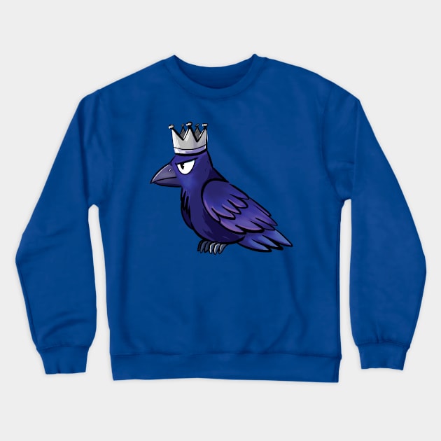 King Raven Crewneck Sweatshirt by angeliraferart